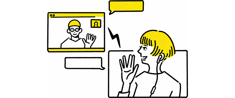 Zoomミーティングをする女性ディレクター